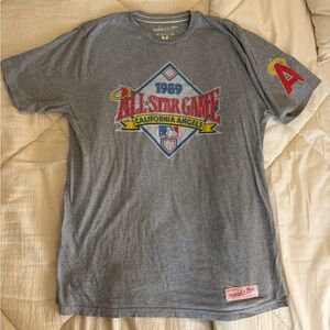 Mitchell & Ness Gray 1989 All-Star Game T-Shirt - California Angels Baseball MLB